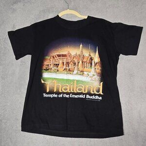 Joli Golf Thailand Shirt Adult Medium Black Temple of Emerald Buddha Destination